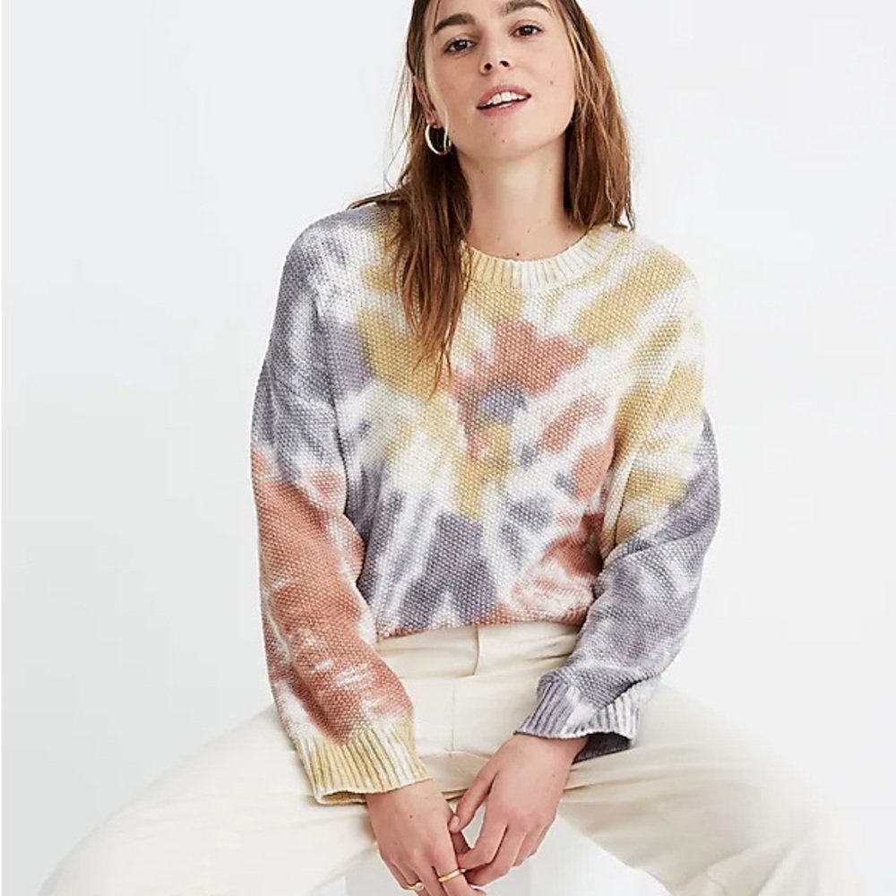 Madewell Tie-Dye Westford Pullover Sweater Small